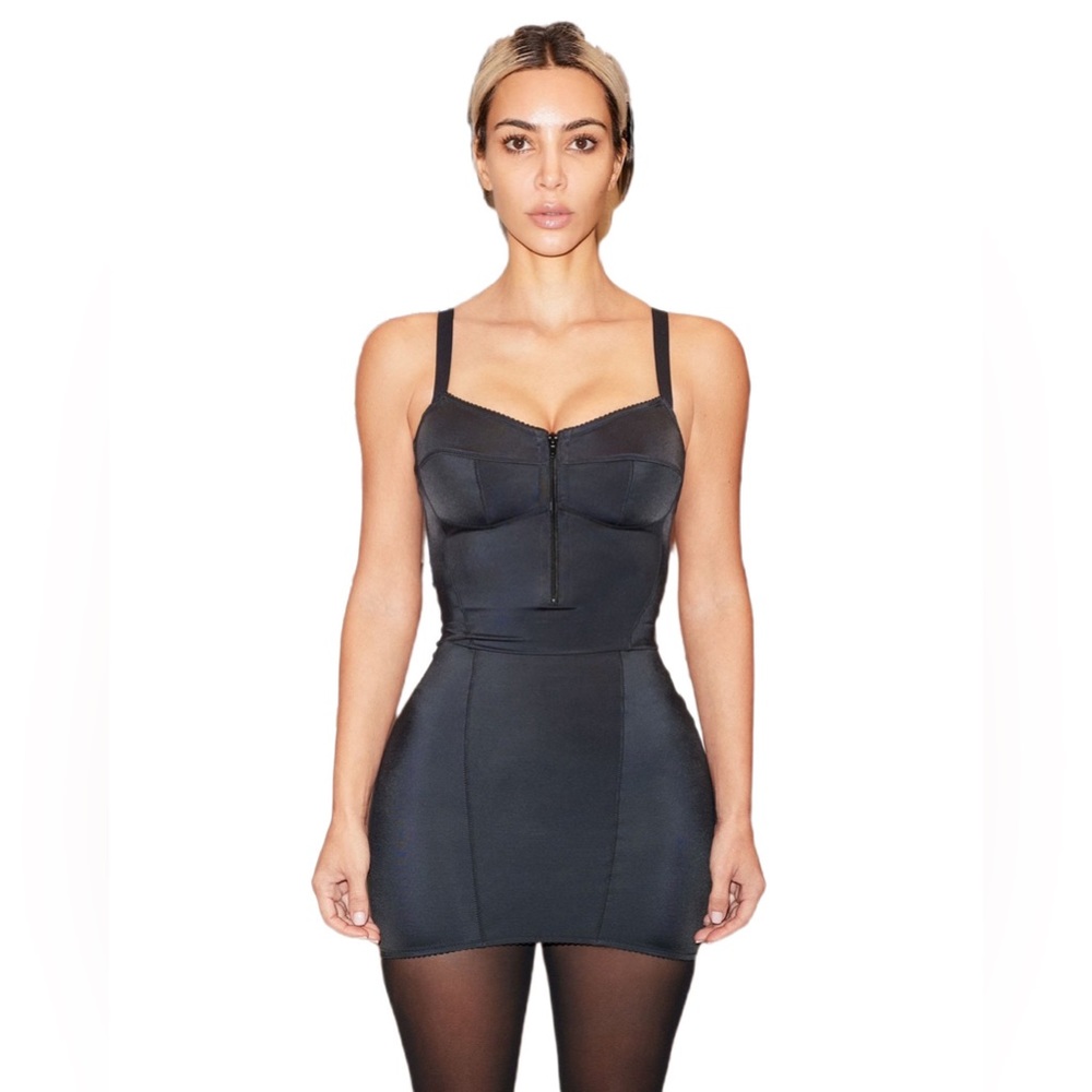 SKIM S GLAM Slip Dress Onyx Size XS